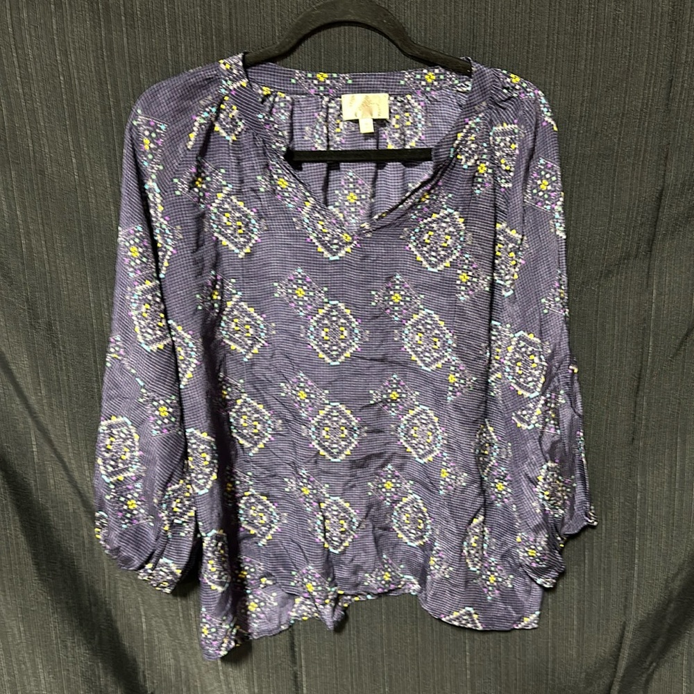Rieley brand Sheer-purple top / Size M / Q-7‎